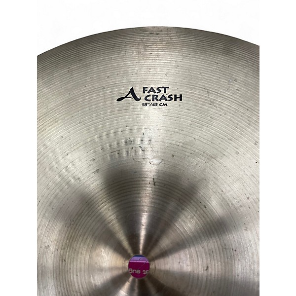 Used Zildjian 18in Avedis Fast Crash Cymbal