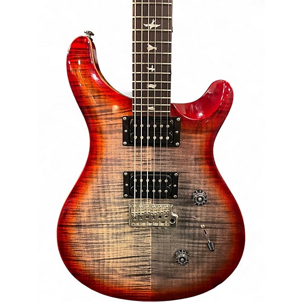 Used PRS SE Custom 24 Charcoal Cherry Burst Solid Body Electric Guitar