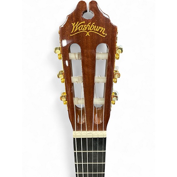 Used Washburn C5-CE Amber Classical Acoustic Electric Guitar