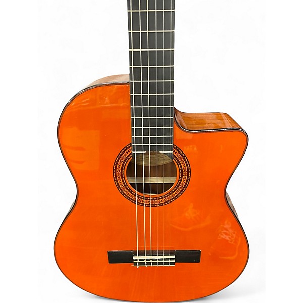 Used Washburn C5-CE Amber Classical Acoustic Electric Guitar