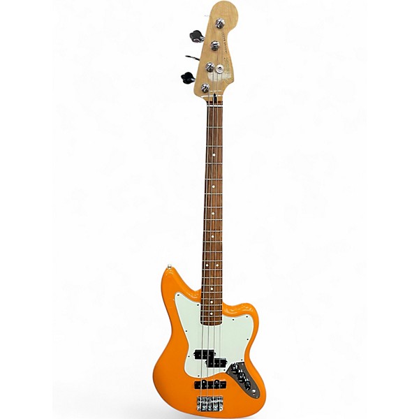 Used Fender Player Jaguar Bass Capri Orange Electric Bass Guitar