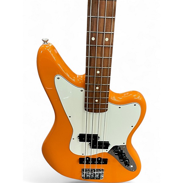 Used Fender Player Jaguar Bass Capri Orange Electric Bass Guitar