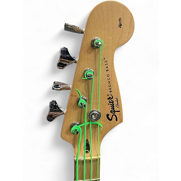 Used Squier Bronco black Electric Bass Guitar