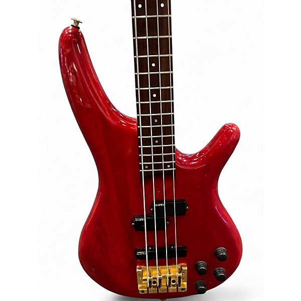 Used Ibanez 1992 SR890 Trans Red Electric Bass Guitar