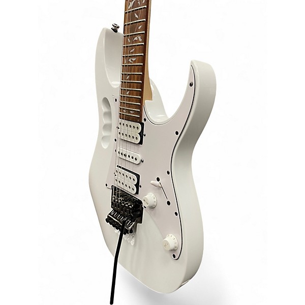 Used Ibanez JEMJR Steve Vai Signature JEM Series White Solid Body Electric Guitar