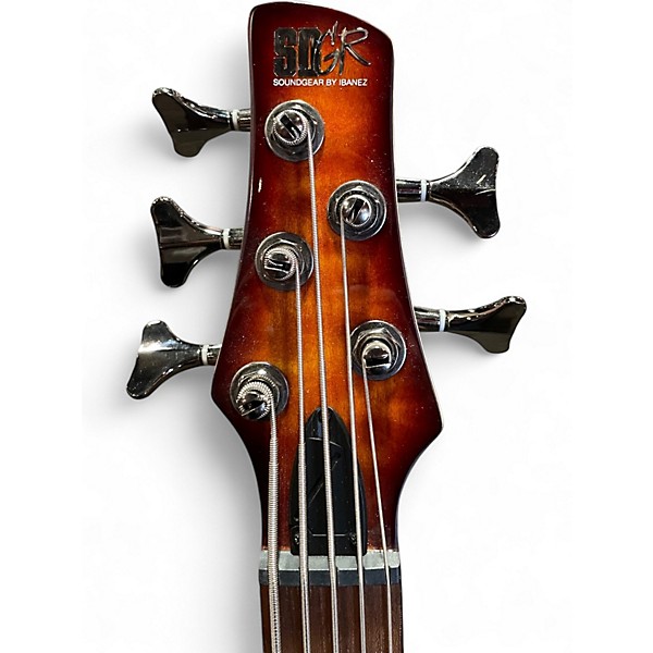 Used Ibanez SR405 5 String 2 Tone Sunburst Electric Bass Guitar