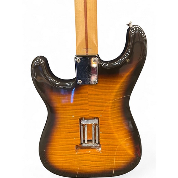 Used 1990s Fender Floyd Rose Stratocaster HSS Flame Sunburst Solid Body Electric Guitar