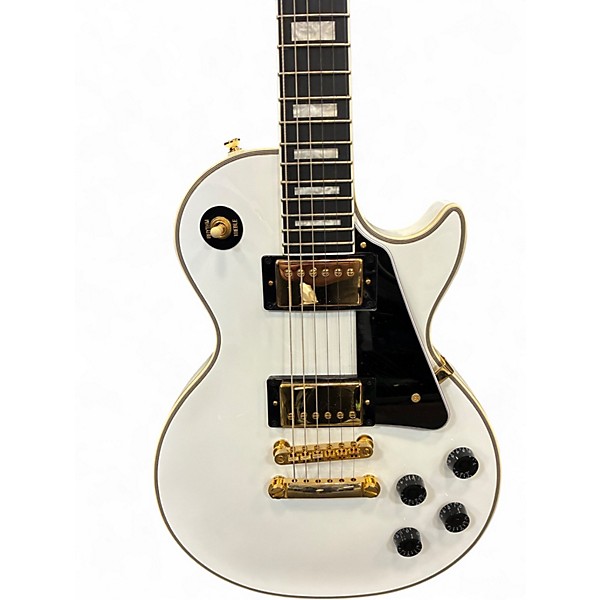 Used Epiphone Les Paul Custom Alpine White Solid Body Electric Guitar