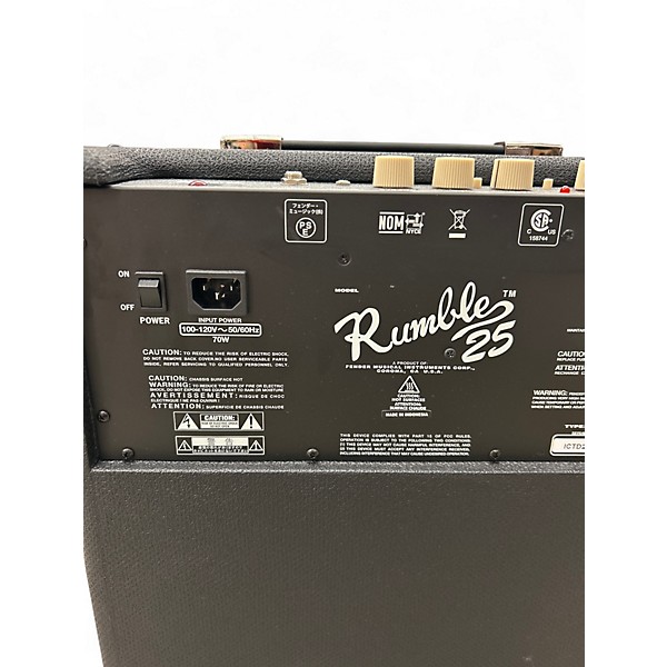 Used Fender Rumble 25 25W 1x8 Bass Combo Amp