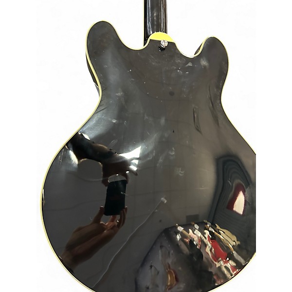 Used Eastman t486b-bk Black Hollow Body Electric Guitar