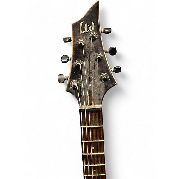 Used ESP F-100FM Black Solid Body Electric Guitar