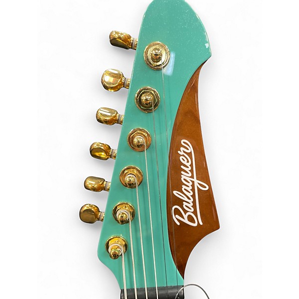 Used Balaguer T-BAR GROWLER STYLE TONY PIZZUTTI SLEEPING WIH SIRENS CUSTOM Seafoam Green Solid Body Electric Guitar