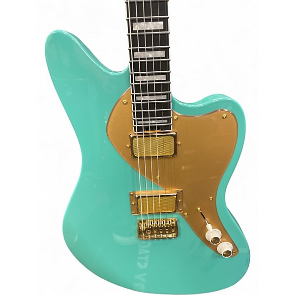 Used Balaguer T-BAR GROWLER STYLE TONY PIZZUTTI SLEEPING WIH SIRENS CUSTOM Seafoam Green Solid Body Electric Guitar