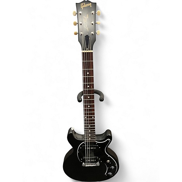 Used Gibson les paul jr double cut tribute Trans Black Solid Body Electric Guitar
