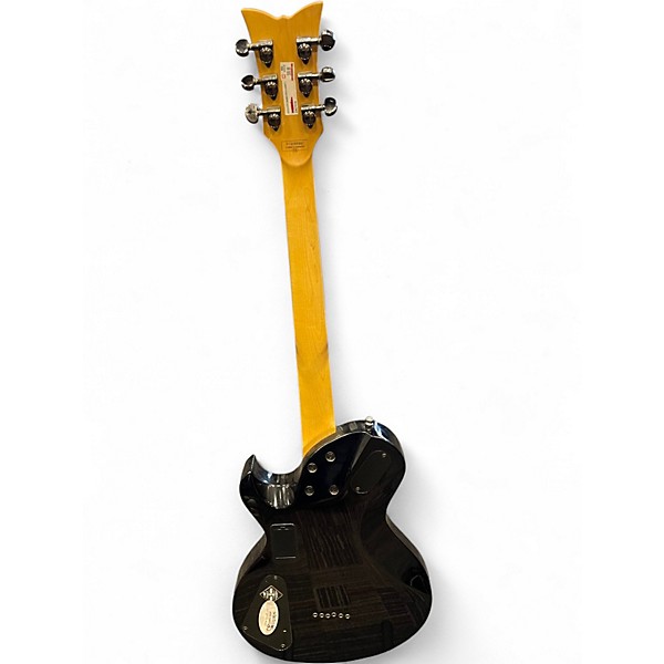 Used Schecter Guitar Research Damien Elite Solo Trans Black Solid Body Electric Guitar