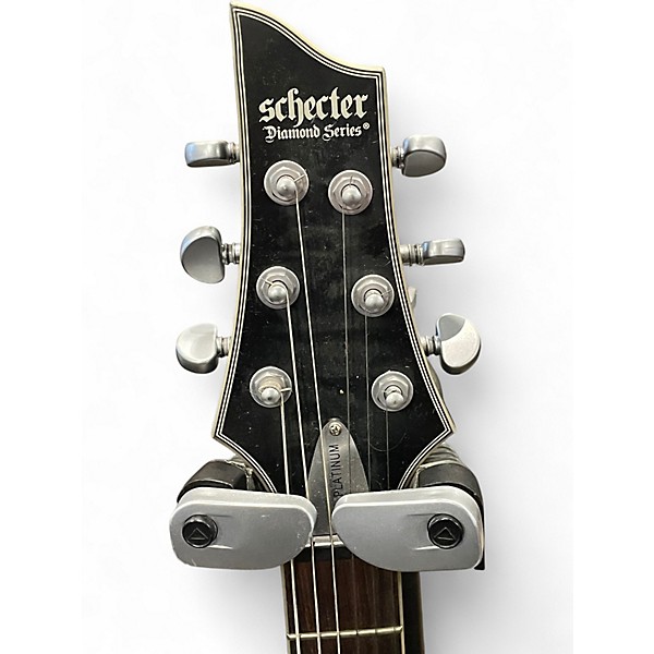 Used Schecter Guitar Research C1 Platinum Translucent Black Solid Body Electric Guitar