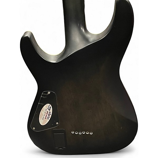 Used Schecter Guitar Research C1 Platinum Translucent Black Solid Body Electric Guitar