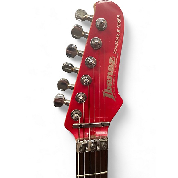 Vintage 1980s Ibanez ROADSTAR II Candy Apple Red Solid Body Electric Guitar