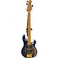 Used Ernie Ball Music Man Stingray HH 5 String Pacecar Blue Electric Bass Guitar thumbnail