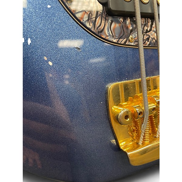 Used Ernie Ball Music Man Stingray HH 5 String Pacecar Blue Electric Bass Guitar