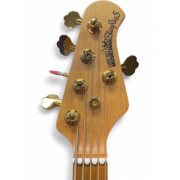 Used Ernie Ball Music Man Stingray HH 5 String Pacecar Blue Electric Bass Guitar