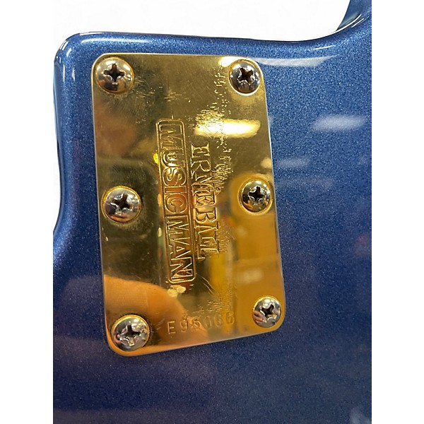 Used Ernie Ball Music Man Stingray HH 5 String Pacecar Blue Electric Bass Guitar