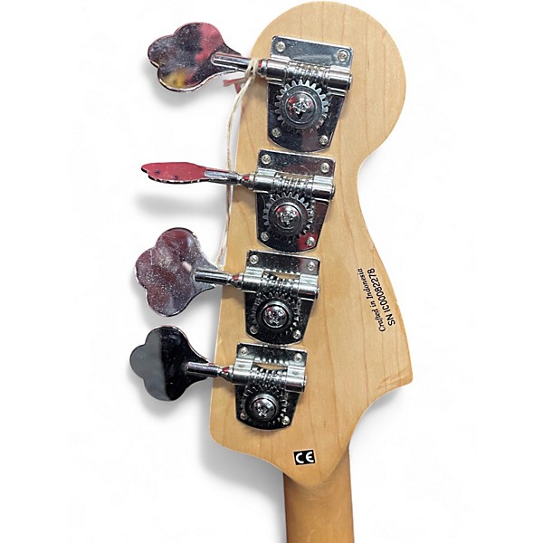 Used Squier Precision Bass Left Handed 3 Tone Sunburst Electric Bass Guitar