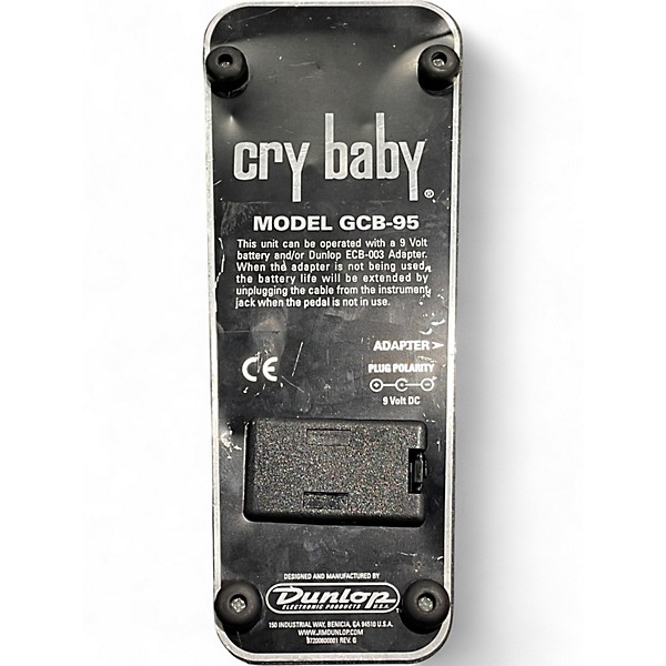 Used Dunlop GCB95 Original Crybaby Wah Effect Pedal