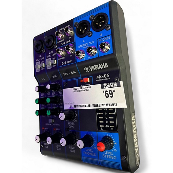 Used Yamaha MG06X Unpowered Mixer