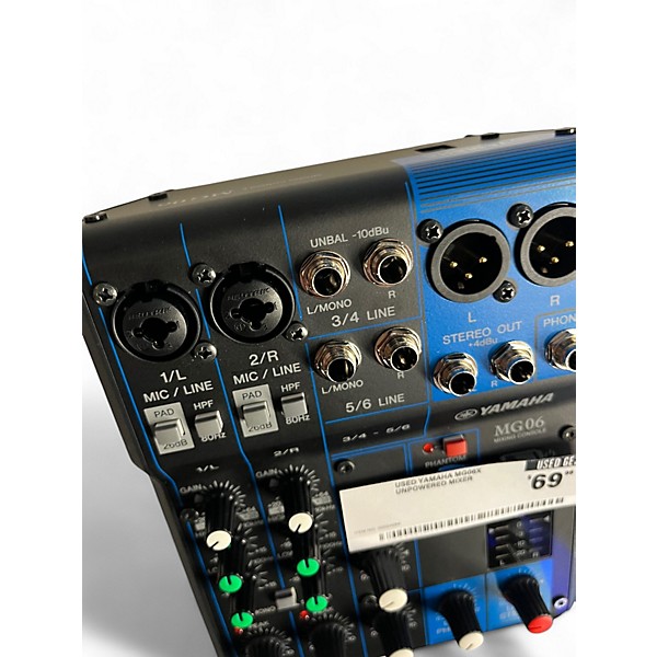 Used Yamaha MG06X Unpowered Mixer