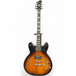 Used 2013 Hagstrom Viking Deluxe Baritone Tobacco Sunburst Solid Body Electric Guitar