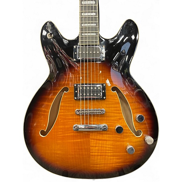 Used 2013 Hagstrom Viking Deluxe Baritone Tobacco Sunburst Solid Body Electric Guitar