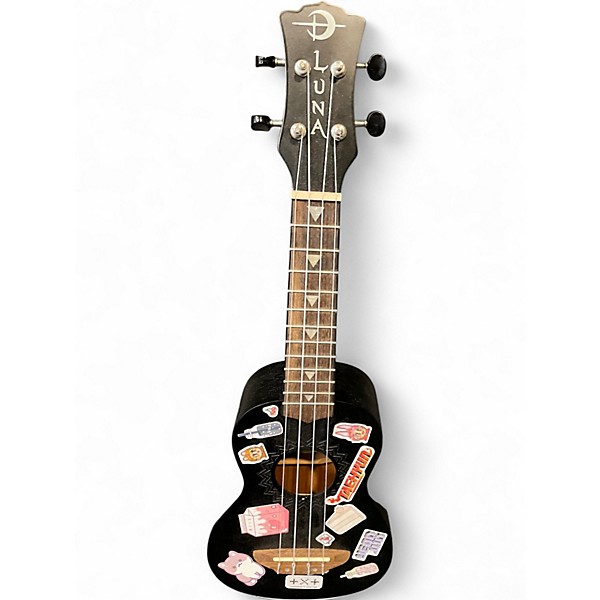 Used Luna Uke VMS BKS Black Ukulele