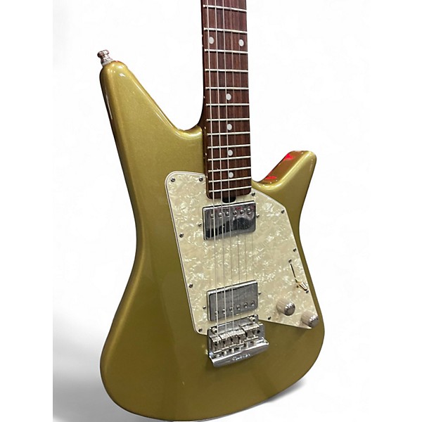 Used Ernie Ball Music Man Albert Lee Signature Tremolo Metallic Gold Solid Body Electric Guitar