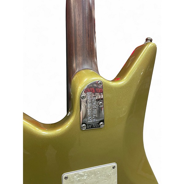 Used Ernie Ball Music Man Albert Lee Signature Tremolo Metallic Gold Solid Body Electric Guitar