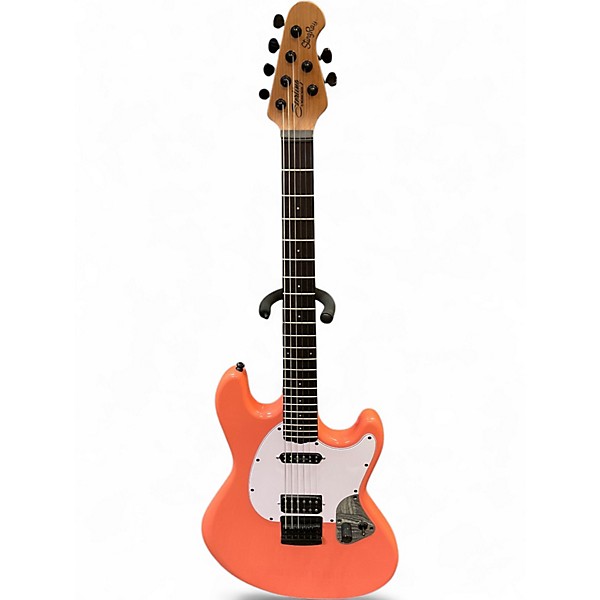 Used Sterling by Music Man Ryan "Fluff" Bruce Artist Series StingRay Rula Thumb Red Solid Body Electric Guitar