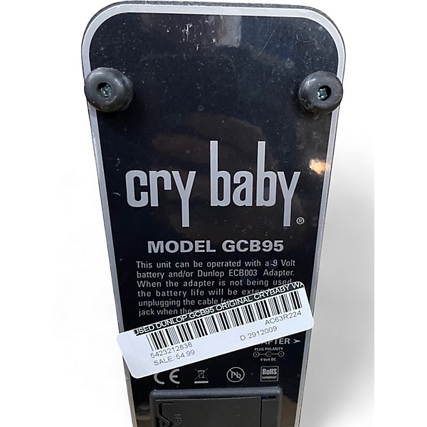 Used Dunlop GCB95 Original Crybaby Wah Effect Pedal