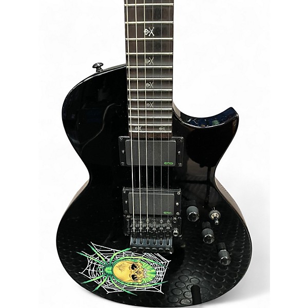 Used ESP LTD Kirk Hammett KH-3 Spider 30th Anniversary Edition Black Solid Body Electric Guitar