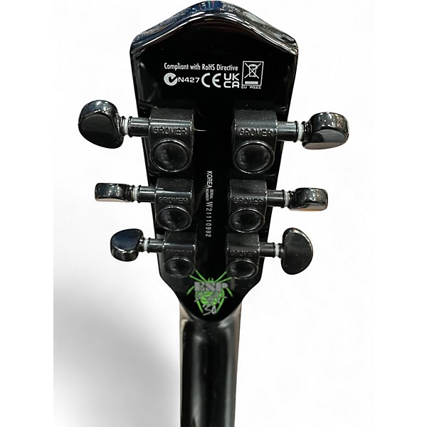 Used ESP LTD Kirk Hammett KH-3 Spider 30th Anniversary Edition Black Solid Body Electric Guitar