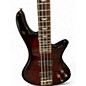 Used Schecter Guitar Research Stiletto Extreme 4 String Crimson Red Trans Electric Bass Guitar