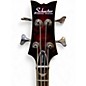 Used Schecter Guitar Research Stiletto Extreme 4 String Crimson Red Trans Electric Bass Guitar