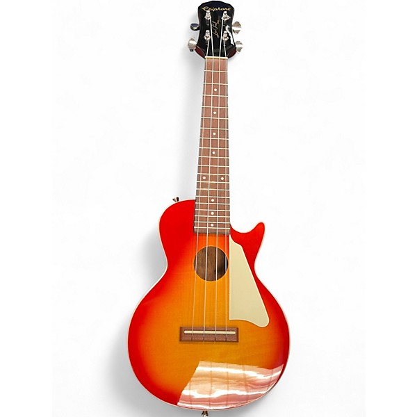 Used 2021 Epiphone les paul ukulele Cherry Sunburst Ukulele