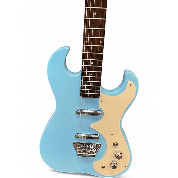 Used Silvertone 1449 Daphne Blue Solid Body Electric Guitar
