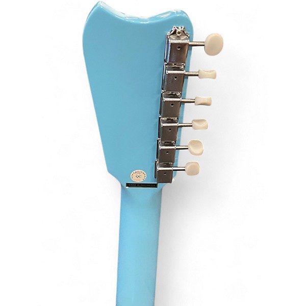 Used Silvertone 1449 Daphne Blue Solid Body Electric Guitar