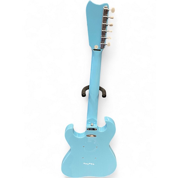 Used Silvertone 1449 Daphne Blue Solid Body Electric Guitar