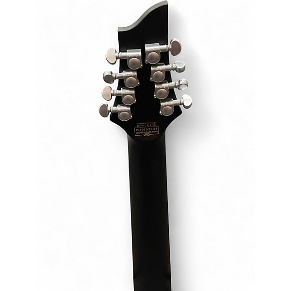 Used Schecter Guitar Research Damien Platinum Satin Black Solid Body Electric Guitar