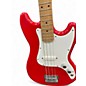 Used Squier bronco bass Candy Apple Red Electric Bass Guitar