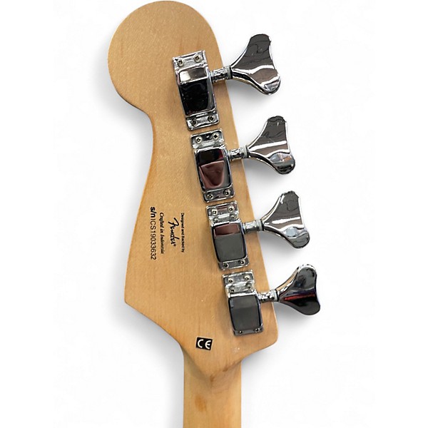 Used Squier bronco bass Candy Apple Red Electric Bass Guitar