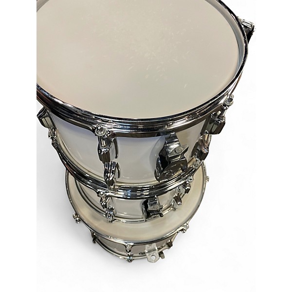 Used 1970s Rogers 4 Piece BIG R White Drum Kit