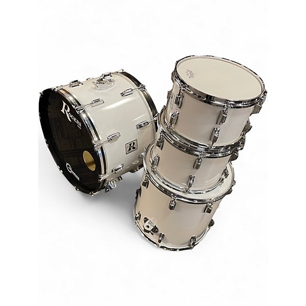 Used 1970s Rogers 4 Piece BIG R White Drum Kit